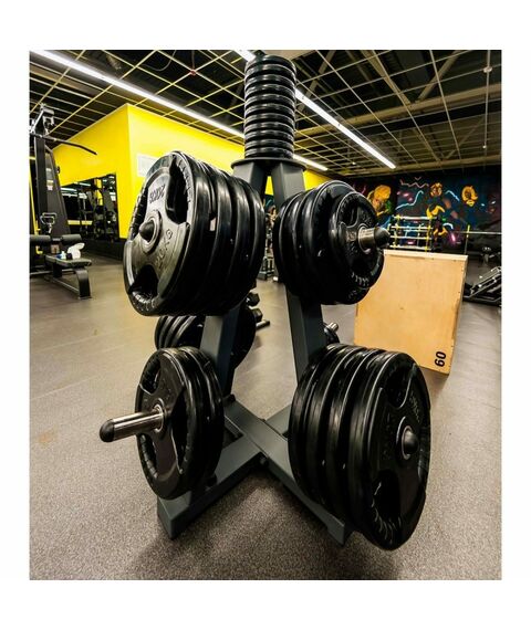 Диски d 50:  Диск обрезиненный 3 HANDLE черный D51 мм PROFI-FIT 15 кг фотографии