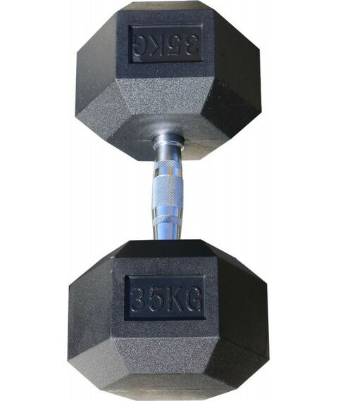 Гантели:  Гантель гексагональная обрезиненная PROFI-FIT 35 кг фотографии