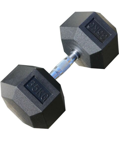 Гантели:  Гантель гексагональная обрезиненная PROFI-FIT 35 кг фотографии