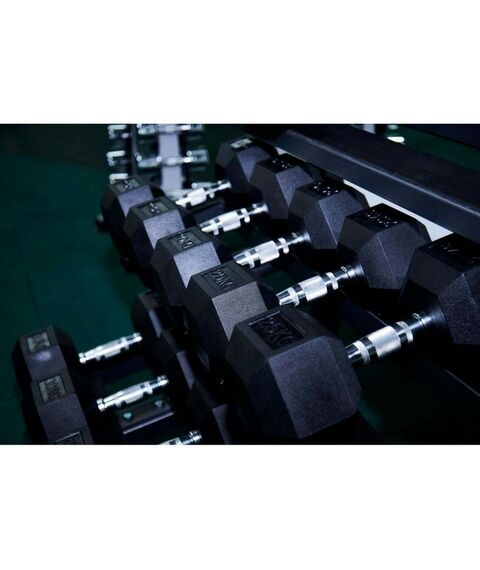 Гантели:  Гантель гексагональная обрезиненная PROFI-FIT 37,5 кг фотографии