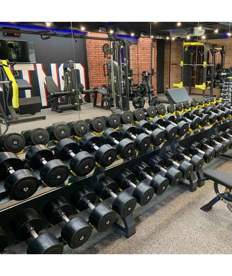 Гантели:  Гантельный ряд POWER (шаг 2,5 кг, 5 пар) PROFI-FIT 27,5-37,5 кг фотографии