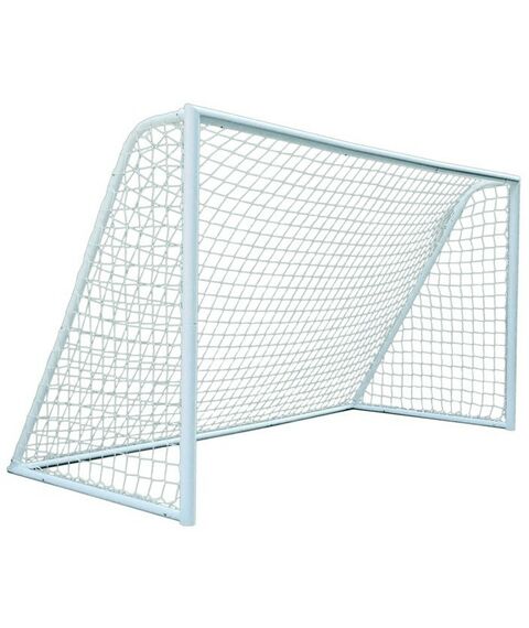 Футбол:  Сетка футбол Д=2,5 мм, яч.100*100 белый, размер 2,5*7,5*2,0 м ПА, пара фотографии