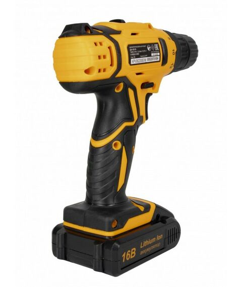 Дрели и шуруповерты: Дрель-шуруповерт аккумуляторная Вихрь ДА-16Л-2К безударный, быстрозажимной, 400/1400 об/мин, 42/20 Нм, 16 В, 2 А*ч, 1.3 кг, кейс [72/14/32] фотографии