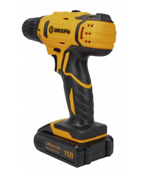 Дрели и шуруповерты: Дрель-шуруповерт аккумуляторная Вихрь ДА-16Л-2К безударный, быстрозажимной, 400/1400 об/мин, 42/20 Нм, 16 В, 2 А*ч, 1.3 кг, кейс [72/14/32] фотографии