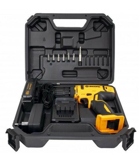 Дрели и шуруповерты: Дрель-шуруповерт аккумуляторная Вихрь ДА-16Л-2К безударный, быстрозажимной, 400/1400 об/мин, 42/20 Нм, 16 В, 2 А*ч, 1.3 кг, кейс [72/14/32] фотографии