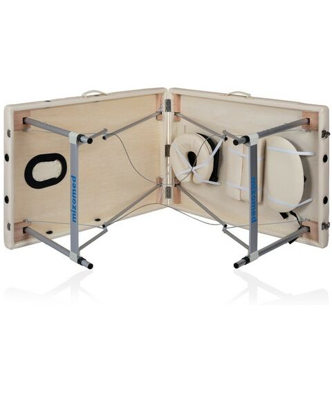 Массажные столы:  Массажный складной стол Mizomed Standart AL 2 крем фотографии