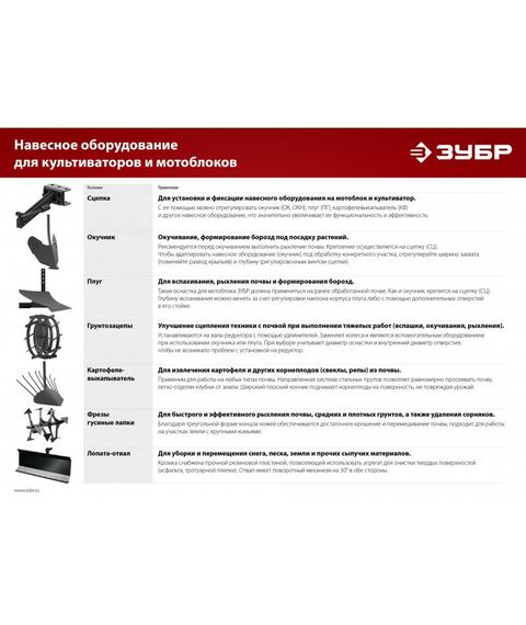 Навесное оборудование для мотоблоков и культиваторов: Картофелевыкапыватель для мотоблоков Зубр КВ-2 без сцепки [707103-2] фотографии