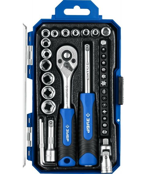 Наборы инструментов и ключи: Универсальный набор инструмента Зубр Профессионал Компакт-35 35 предметов [27642-H35_z01] фотографии