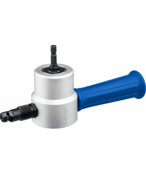 Ножницы по металлу: Насадка-ножницы Зубр СВЕРЧОК для реза листового металла + запчасти, в металл. кейсе [23294] фотографии