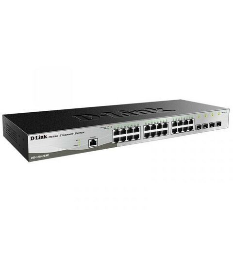 Коммутаторы, маршрутизаторы, межсетевые экраны: Управляемый коммутатор D-link DGS-1210-28/ME/A2B 24 порта 10/100/1000Base-T и 4 портами 1000Base-X SFP, 2 уровня фотографии