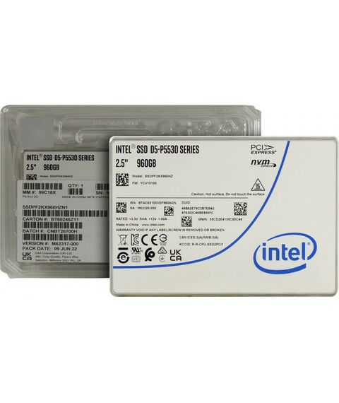 SSD-накопители: SSD-накопитель Intel 960 Gb D5-P5530 Series U.2 2.5" [SSDPF2KX960HZN1] фотографии
