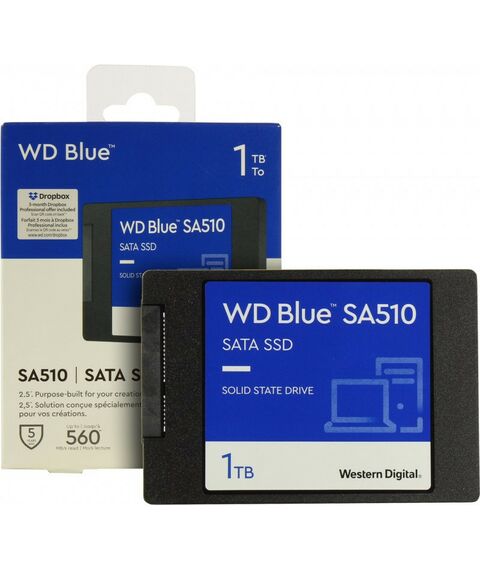 SSD-накопители: Накопитель Western Digital 1 Tb Blue SA510 SATA 6Gb/s 2.5" TLC [WDS100T3B0A] фотографии