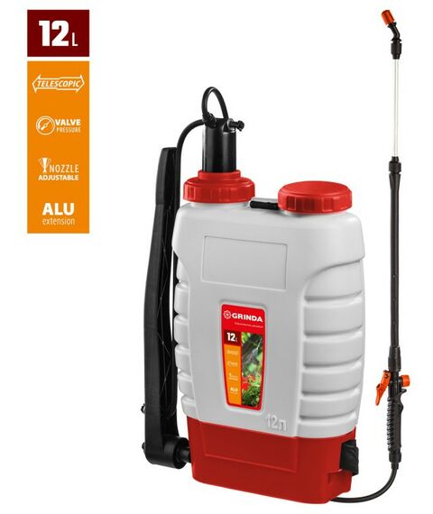 Опрыскиватели садовые: Опрыскиватель ранцевый GRINDA KS-12 12 л, с телескопическим алюминиевым удлинителем [425217] фотографии
