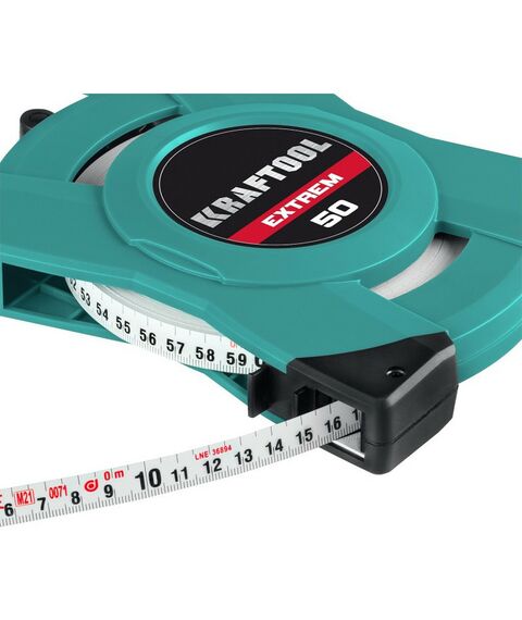 Рулетки, курвиметры: Геодезическая стальная мерная лента KRAFTOOL EXTREM 50 м [34185-50] фотографии