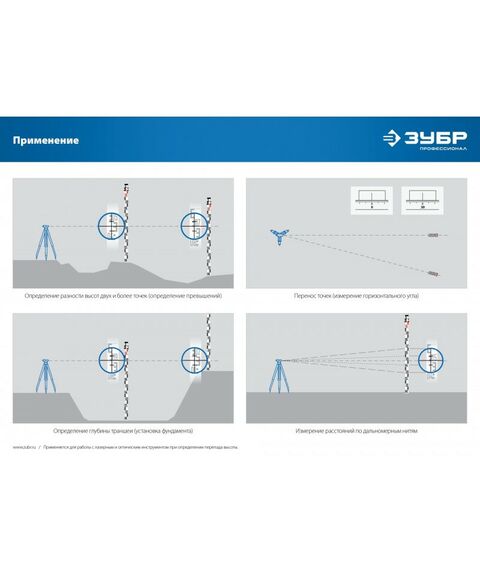 Рейки, линейки, прочие приспособления: Рейка геодезическая Зубр РГ 5 [34948-5] фотографии