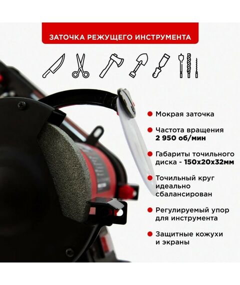 Все для заточки инструмента: Точило электрическое RANGE EGS500/150-PRO фотографии