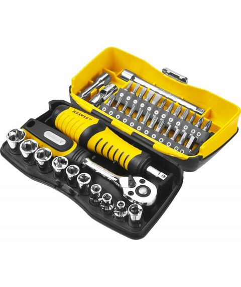 Наборы инструментов и ключи: Универсальный набор инструмента STAYER PRO Compact 39 39 предметов [25135-H39] фотографии