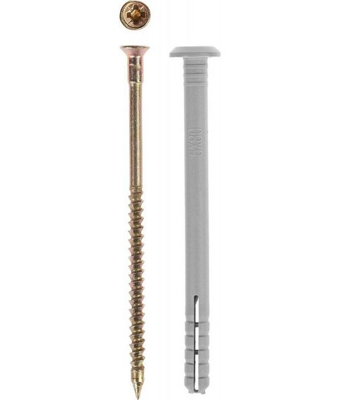 Дюбели: Дюбель-гвоздь полипропиленовый Зубр 6 x 60 мм грибовидный бортик, 1200 шт [4-301350-06-060] фотографии