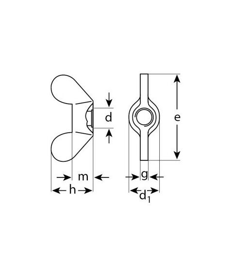 Метрический крепеж: Гайка Зубр M10 DIN 315 барашковая, 5 кг, оцинкованная [303730-10] фотографии
