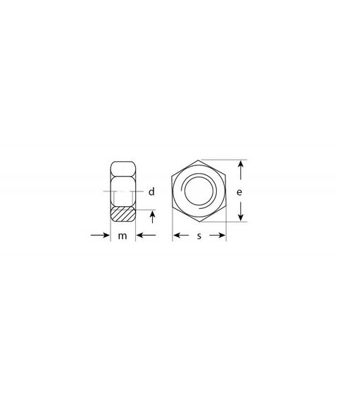 Метрический крепеж: Гайка Зубр M6 ГОСТ 5927-70, 5 кг, кл. пр. 6, оцинкованная [303550-06] фотографии