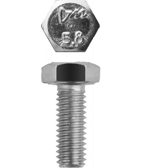 Метрический крепеж: Болт Зубр M6 x 16 мм ГОСТ 7798-70, 5 кг, кл. пр. 5.8, оцинкованный [303080-06-016] фотографии
