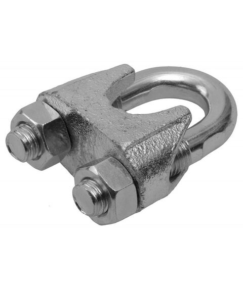 Такелажный крепеж: Зажим троса оцинкованный Зубр Профессионал 8мм DIN 741, 60 шт, оцинкованный [4-304415-08] фотографии