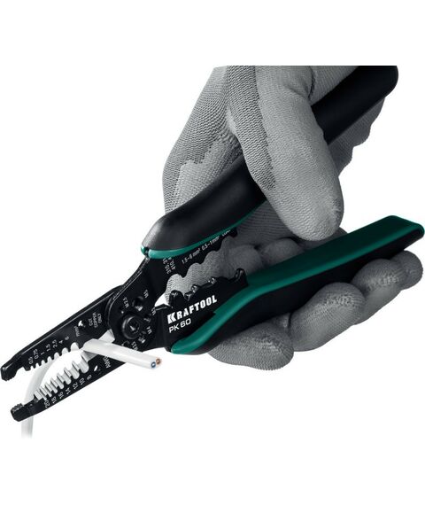 Электромонтажный инструмент: Стриппер многофункциональный KRAFTOOL PK-60 0.5 - 6 мм2 [22658] фотографии