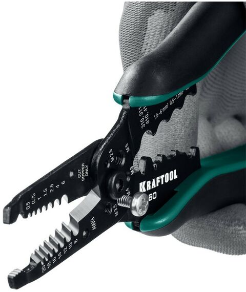 Электромонтажный инструмент: Стриппер многофункциональный KRAFTOOL PK-60 0.5 - 6 мм2 [22658] фотографии
