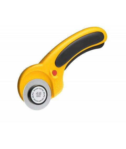 Столярно-слесарный инструмент: Нож OLFA OL-RTY-2/DX с круговым лезвием, с пистолетной рукояткой, фиксатор, 45мм фотографии