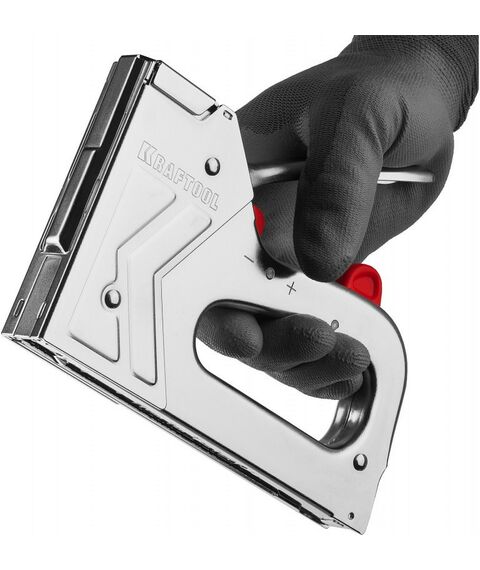 Степлеры: Стальной рессорный степлер KRAFTOOL HARD-53 тип 53(6-16мм)/300/500 [3180] фотографии