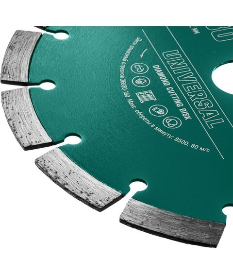 Пильные и алмазные диски: Диск алмазный отрезной сегментный KRAFTOOL UNIVERSAL 150 мм по железобетону, высокопрочному бетону [36680-150] фотографии