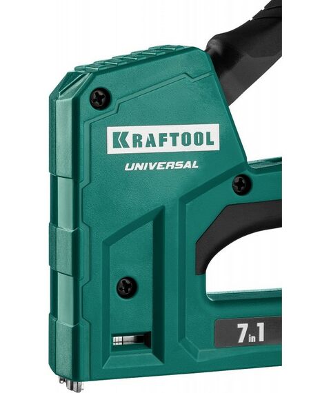 Степлеры: Универсальный лёгкий степлер KRAFTOOL Universal 31524 7-в-1: 53(6-14мм)/140(8-14 мм)/13/ 53F/36/500 фотографии