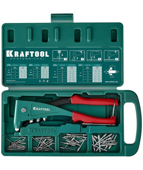 Заклепочники: Заклепочник KRAFTOOL X-5F с функцией FIX (удержание заклепки) в кейсе [31173-H6_z01] фотографии