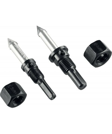 Буры, пики, коронки, сверла: Набор коронок-чашек Зубр Профессионал 33360-H6 c карбид-вольфрамовым нанесением, 6 коронок-чашек d 22, 28, 35, 44, 68, 73 мм, 2 державки со сверлами, ключ фотографии