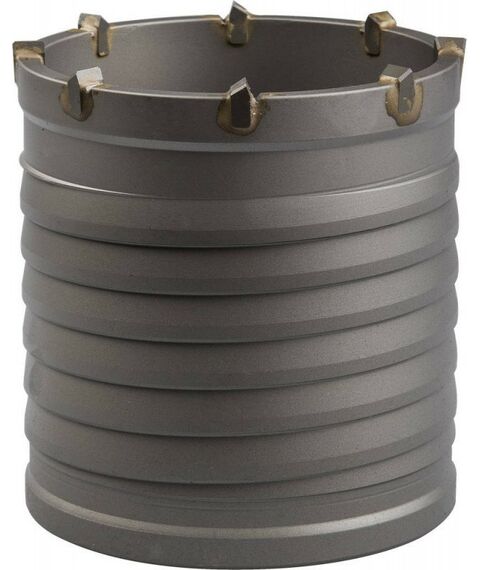 Буры, пики, коронки, сверла: Коронка буровая Зубр d=83мм L=100мм конусная посадка, без оснастки [29300-83] фотографии