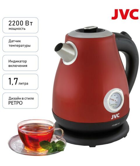 Чайники, термопоты: Чайник JVC JK-KE1717 red фотографии