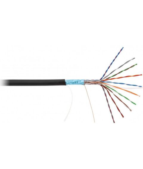 Кабель и разъемы: Кабель Netlan EC-UF010-5-PE-BK-3 F/UTP 10 пар, Кат.5, внешний, PE -40C, одножильный, 100МГц, черный, 305м фотографии