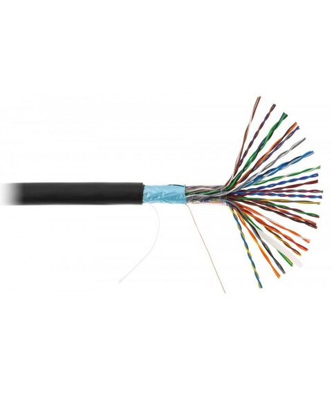 Кабель и разъемы: Кабель Netlan EC-UF025-5-PE-BK-3 F/UTP 25 пар, Кат.5, внешний, PE -40C, одножильный, 100МГц, черный, 305м фотографии