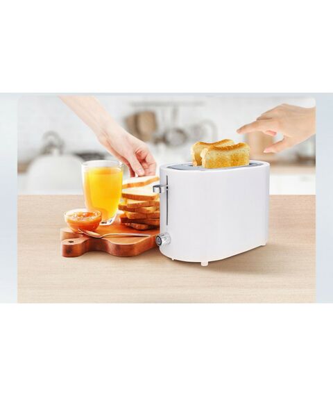 Тостеры: Тостер BQ T1003 белый с цветами фотографии