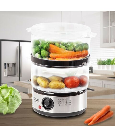 Пароварки: Пароварка Endever Vita-165 черный/стальной [90033] фотографии