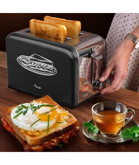 Тостеры: Тостер VLK Palermo 101 черный [90281] фотографии