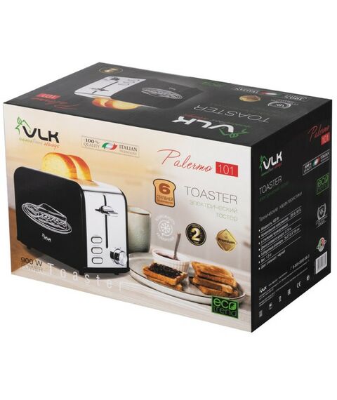 Тостеры: Тостер VLK Palermo 101 черный [90281] фотографии