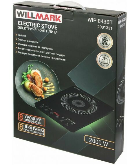 Электроплитки: Плитка индукционная WILLMARK WIP-843BT фотографии