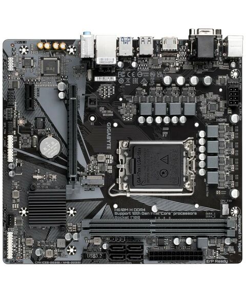 Материнские платы: Материнская плата GigaByte H610M H LGA1700 <H610> PCI-E Dsub+HDMI GbLAN SATA MicroATX 2DDR4 RTL фотографии