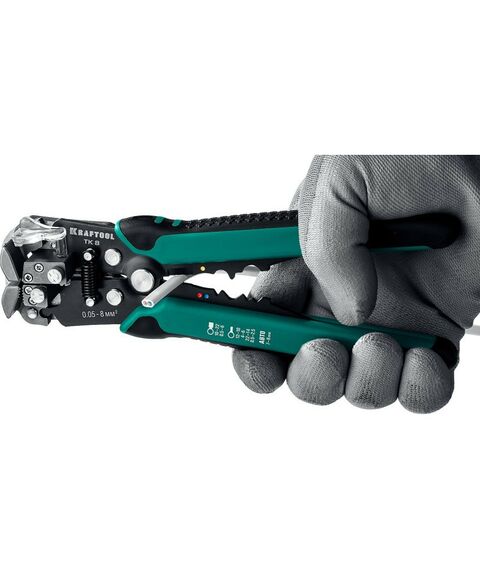 Электромонтажный инструмент: Стриппер автоматический многофункциональный KRAFTOOL TK-8 0.05 - 8 мм2 [22637] фотографии