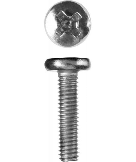 Метрический крепеж: Винт Зубр M3 x 12 мм DIN 7985, 5 кг, кл. пр. 4.8, оцинкованный [303150-03-012] фотографии