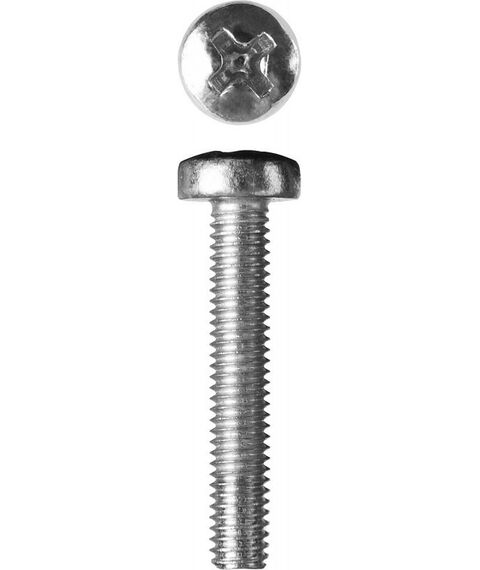 Метрический крепеж: Винт Зубр M3 x 20 мм DIN 7985, 5 кг, кл. пр. 4.8, оцинкованный [303150-03-020] фотографии