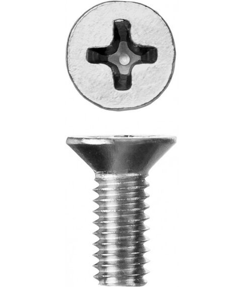 Метрический крепеж: Винт Зубр M4 x 10 мм DIN 965, 5 кг, кл. пр. 4.8, оцинкованный [303110-04-010] фотографии