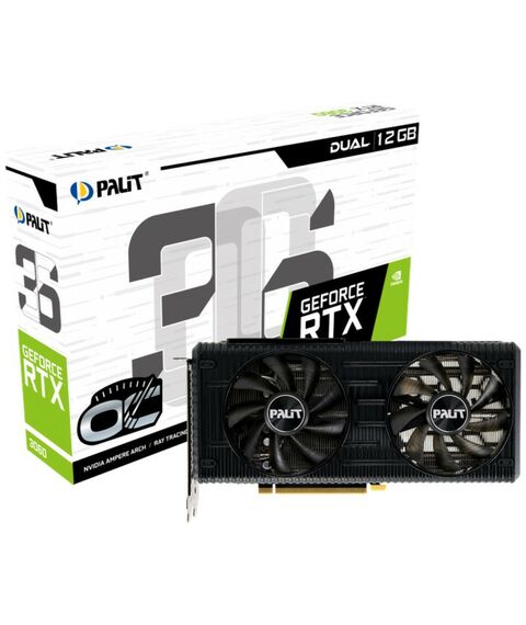 Видеокарты: Видеокарта Asus GeForce RTX3060 12Gb <PCI-E> GDDR6 HDMI+3xDP (RTL) [DUAL-RTX3060-O12G-V2] фотографии