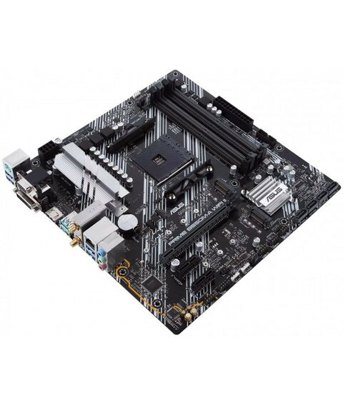 Материнские платы: Материнская плата Asus PRIME B550M-A WIFI II AM4 <B550> PCI-E Dsub+DVI+HDMIGbLAN+WiFi+BT SATA  MicroATX 4DDR4 (RTL) фотографии